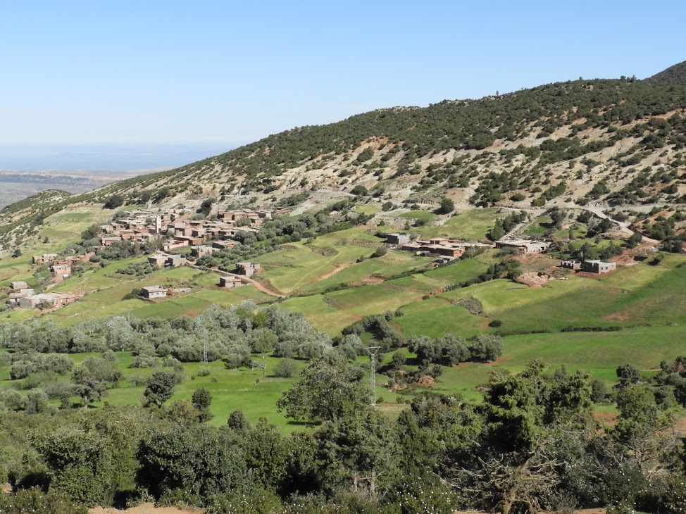 Green fields and nestling villages