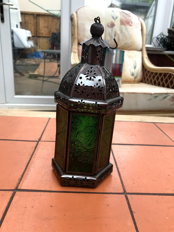 We bought a lamp — in a charity shop in Totnes!