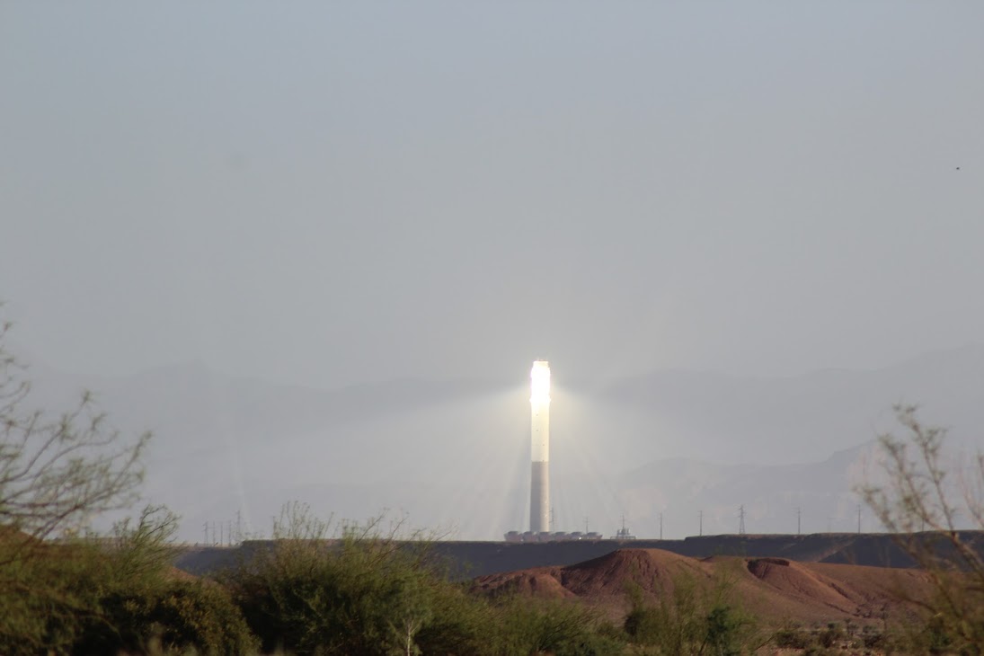 Close up of solar tower